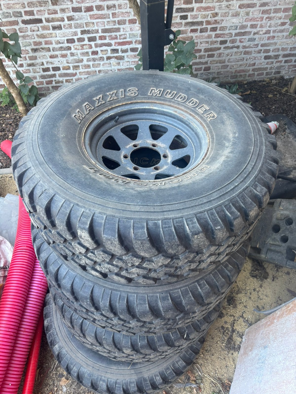 4 x 35 inch band + velg, Ophalen, 15 inch