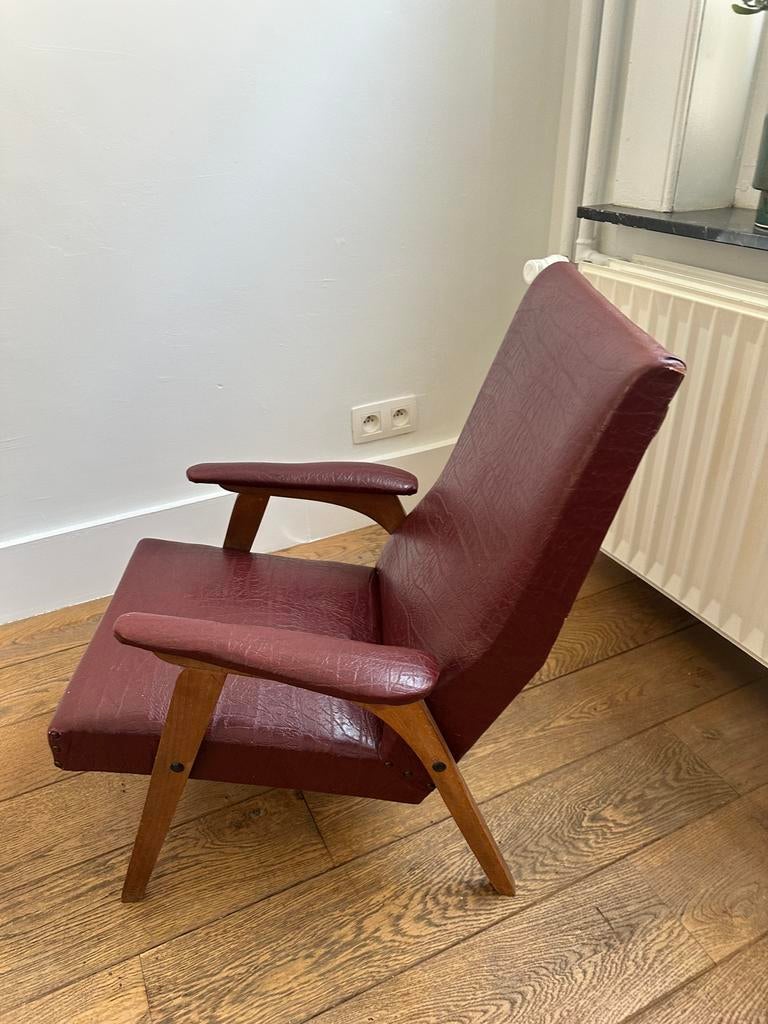 Fauteuil enfant vintage en skaï, Moins de 75 cm, Vintage, Synthétique, Enlèvement