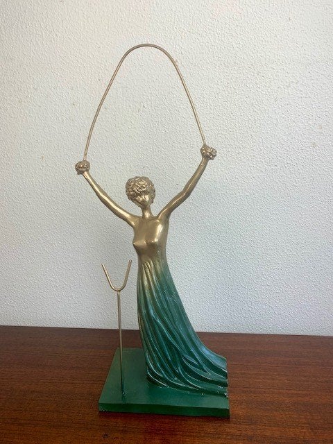 Bronzen Beeld Alice in Wonderland Salvador Dali, Antiek en Kunst, Gemerkt, Ophalen of Verzenden, Brons, 20 - 50 cm