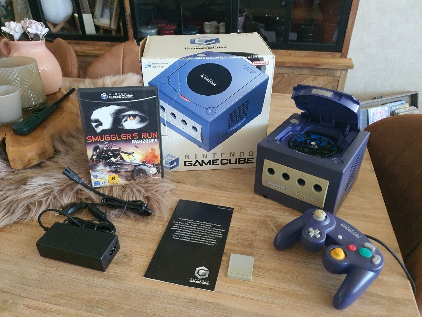 Nintendo gamecube purple indigo  + extra's, Ophalen