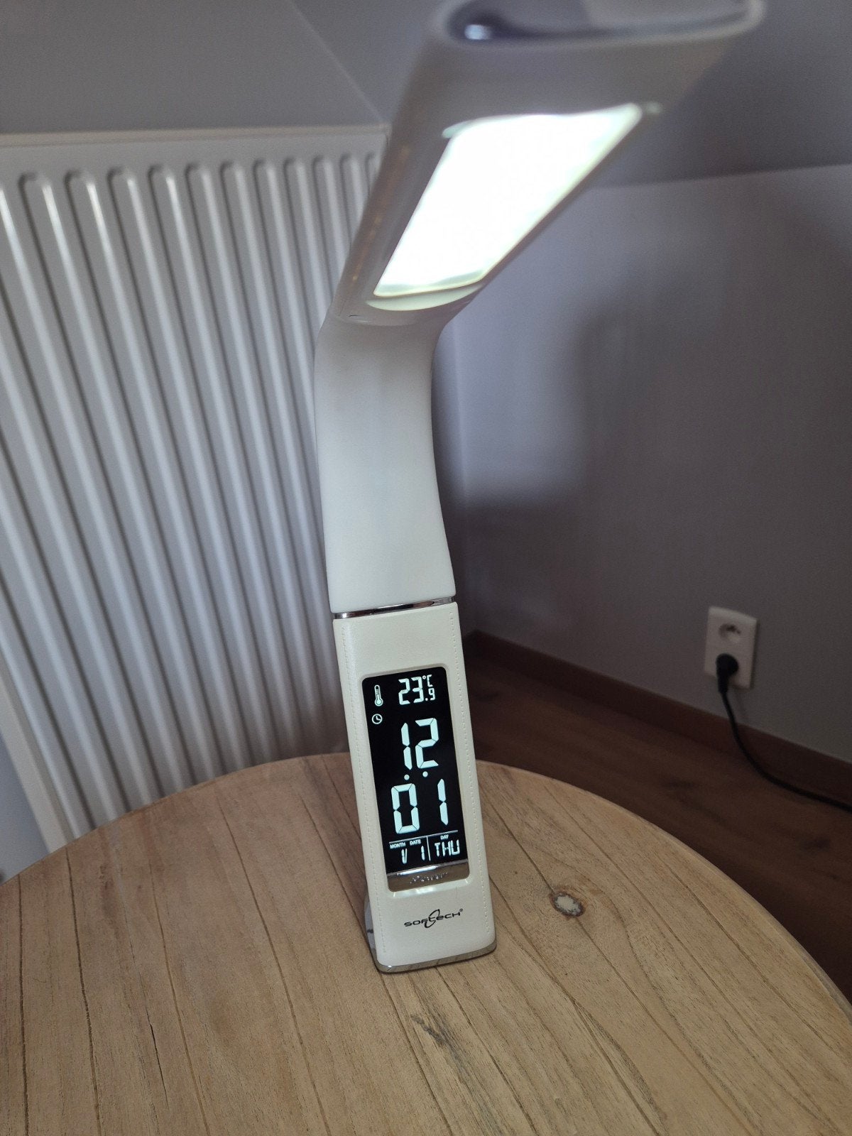 Bureau/slaapkamerlamp met klok, wekker, datum en thermometer, Diversen, Ophalen