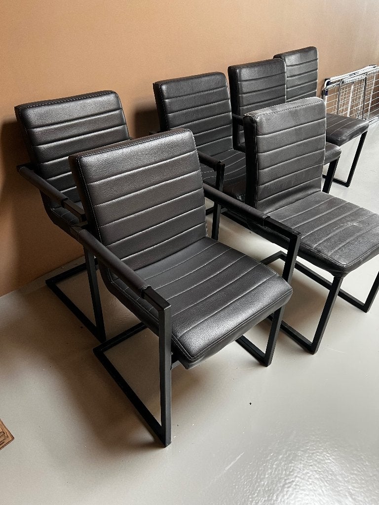Stoelen, Huis en Inrichting, Ophalen, Gebruikt, Grijs, Vijf, Zes of meer stoelen