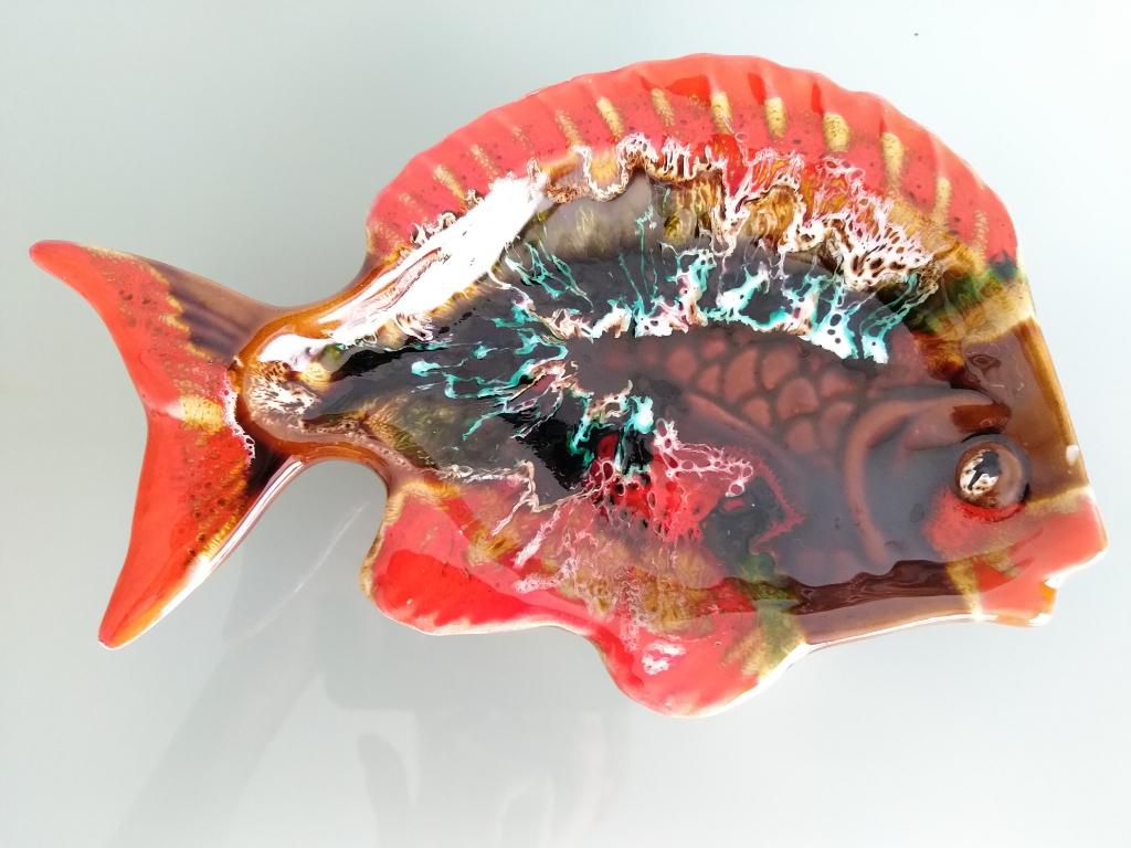 Vide poche Vallauris vintage en forme de poisson, Antiquités & Art, Enlèvement ou Envoi