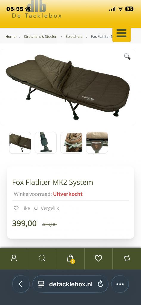 Fox flatliner mk2, Enlèvement, Comme neuf, Autres types