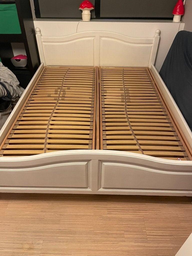 Bed 160x200, Ophalen, Wit, Tweepersoons, 200 cm