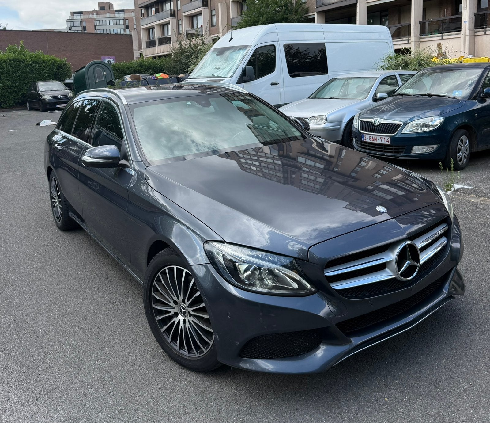 Mercedes C180D 2015 Diesel Euro6B 230.000km tres propres, Autos, Argent ou Gris, Achat, Euro 6, Boîte manuelle