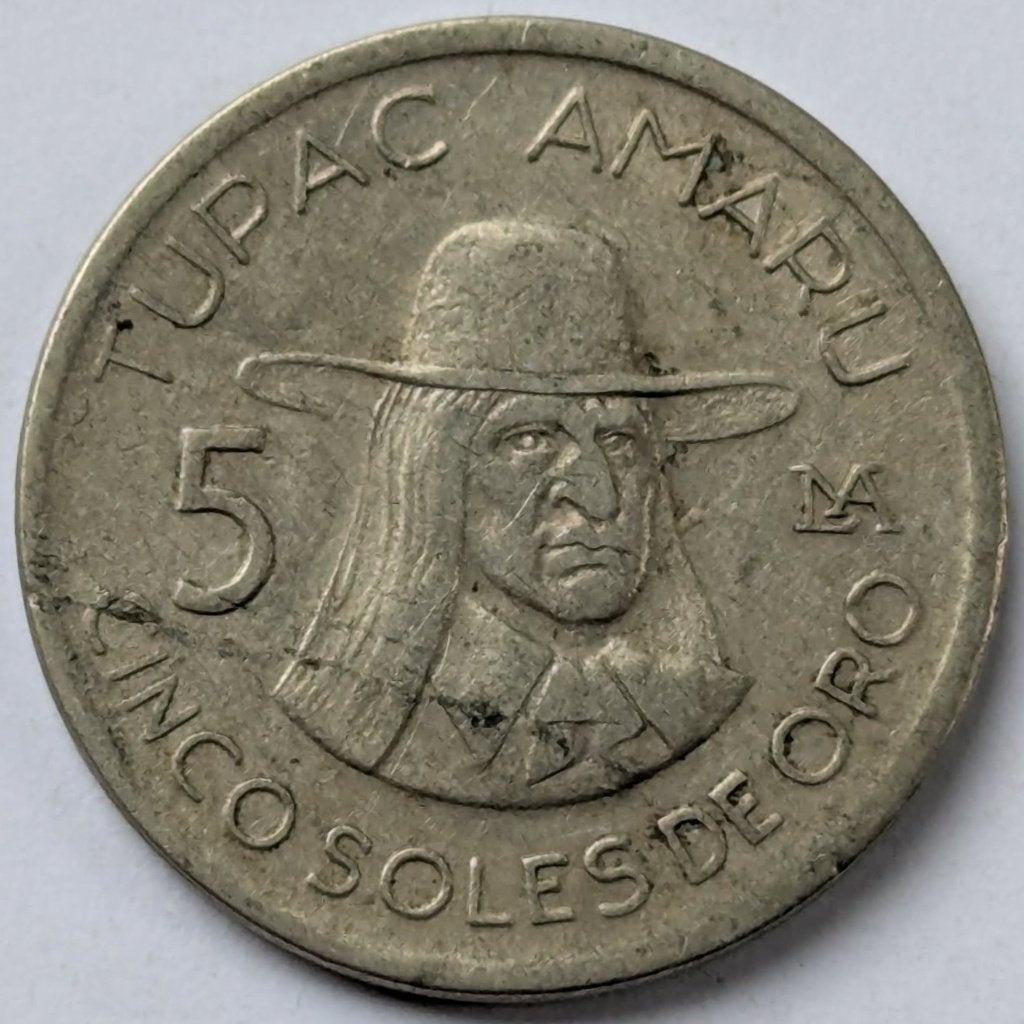 Peru - 5 soles de oro - 1977, Ophalen, Zuid-Amerika, Losse munt