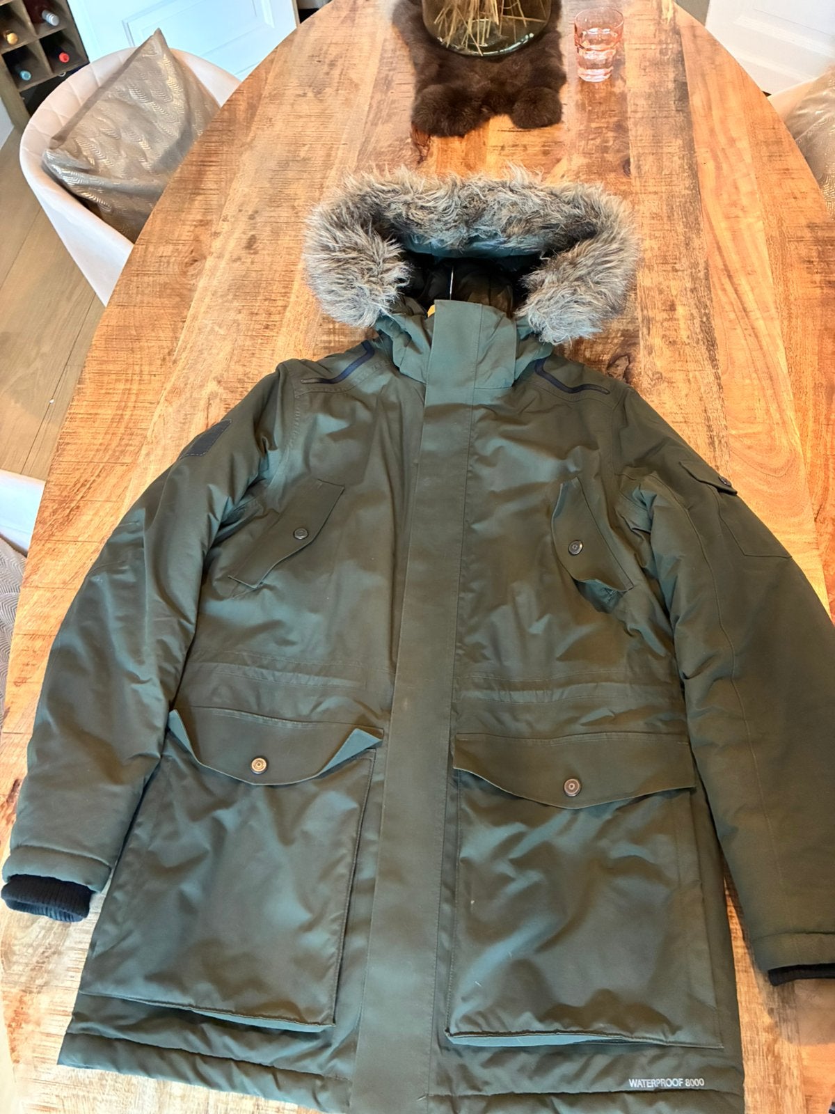Winterjas jack&jones groen, Kleding | Heren, Ophalen of Verzenden, Zo goed als nieuw, Groen