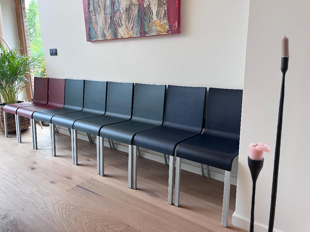 8 Vitra 03 design stoelen Maarten Van Severen, Ophalen, Gebruikt, Overige kleuren, Metaal