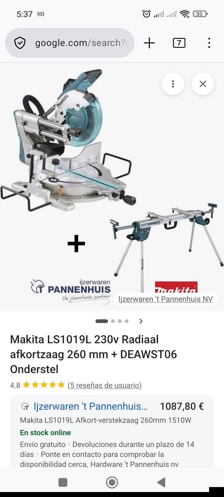 Makita LS1019L afkortzaag en verstekzaag, Doe-het-zelf en Bouw, Gereedschap | Zaagmachines, Ophalen, 70 mm of meer, Zo goed als nieuw