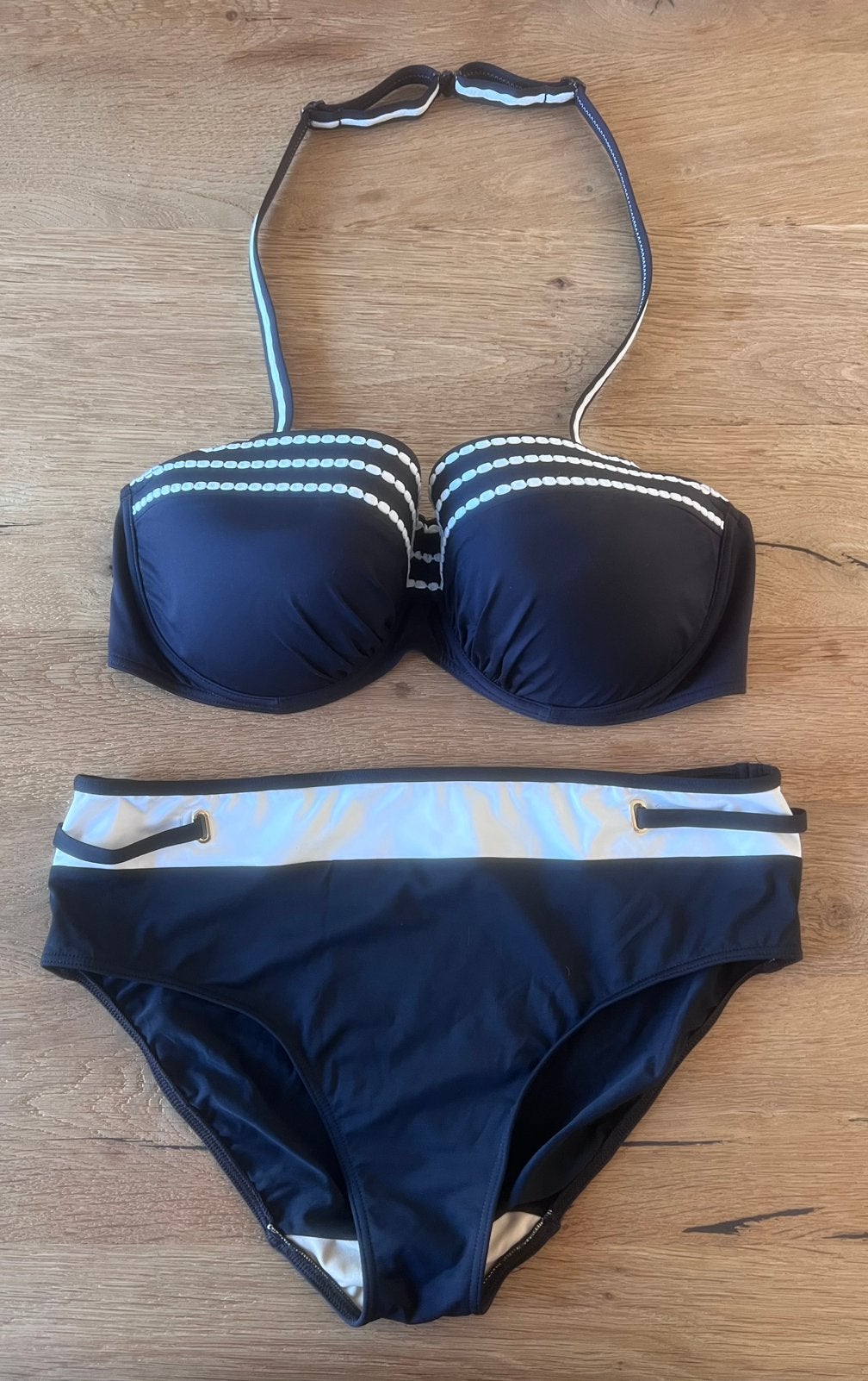 Bikini prima donna maat 80E / 95E  - 42, Kleding | Dames, Badmode en Zwemkleding, Ophalen, Zo goed als nieuw, Blauw, Bikini
