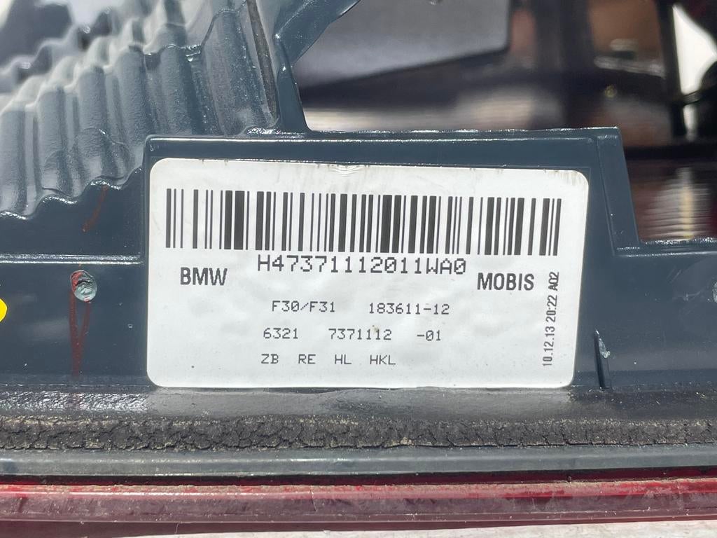 Feux arrière Droit BMW F30/F31 7371112   02, Enlèvement, Utilisé, BMW