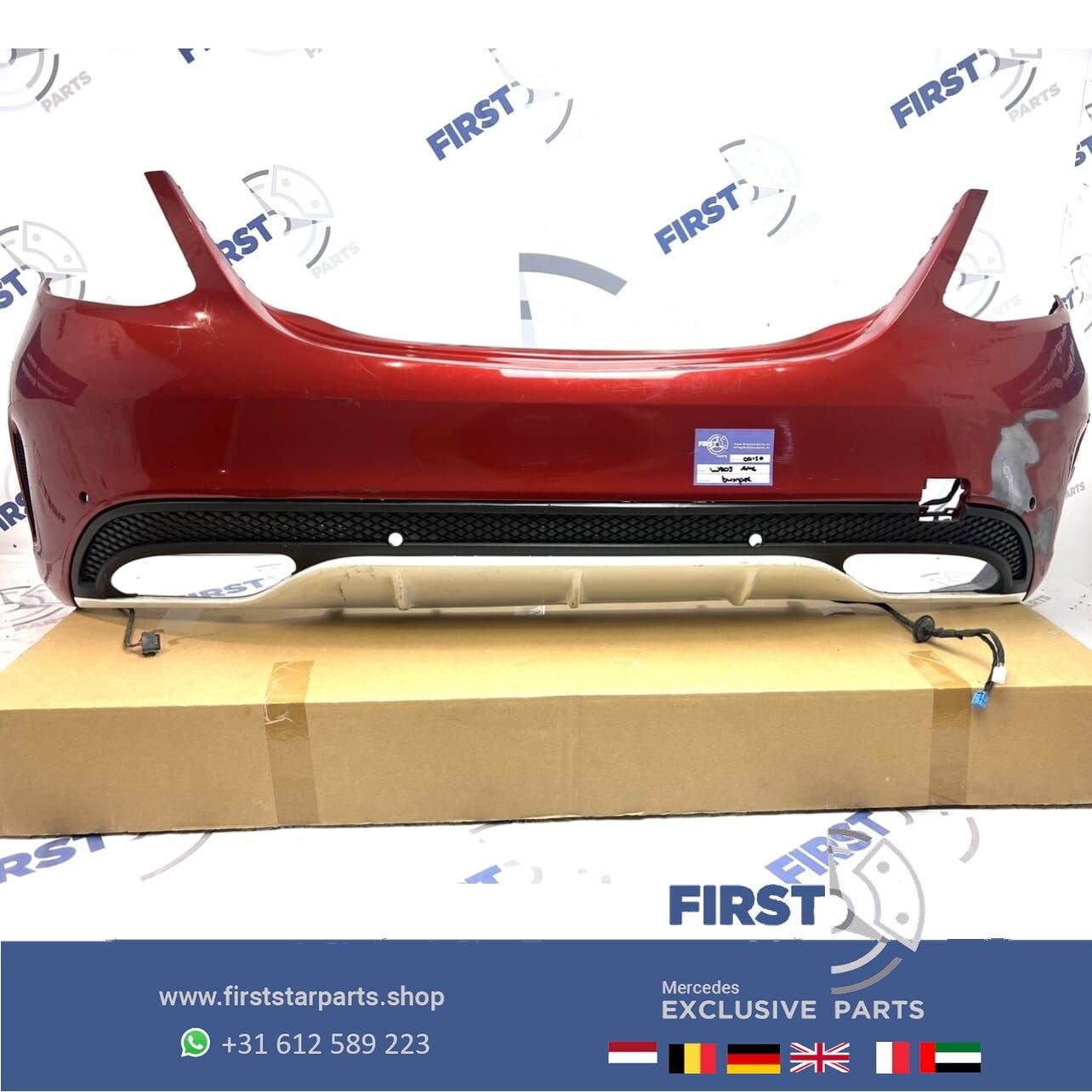 W205 AMG ACHTERBUMPER + DIFFUSER ROOD ZWART GRIJS WIT origin, Gebruikt, -, Ophalen of Verzenden, Achter