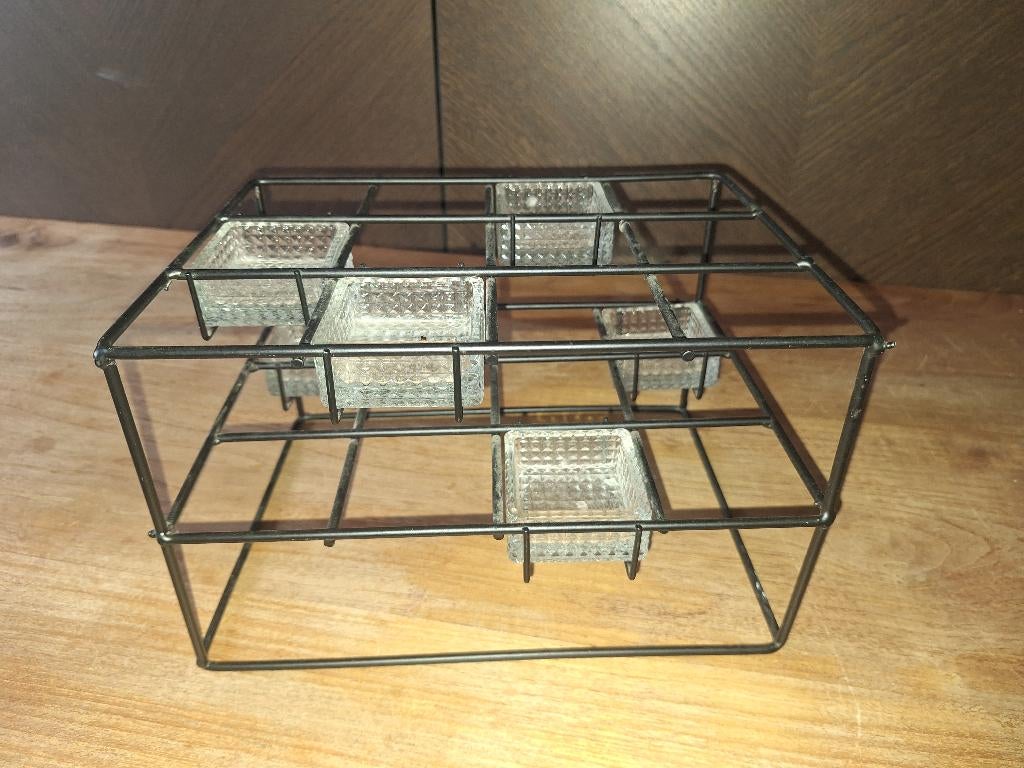 Support pour bougies photophore, Huis en Inrichting, Woonaccessoires | Kandelaars en Kaarsen, Zo goed als nieuw, Metaal, Ophalen