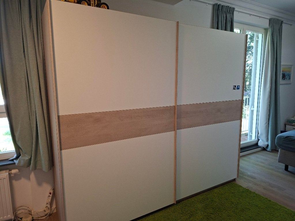 Grote kleerkast  + boekenkast met laden in perfecte staat, Ophalen, 200 cm of meer, 200 cm of meer, Modern