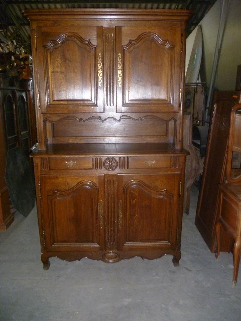 ZWAAR VOLLEDIGE MASSIEF EIKEN LOUIS XV KAST, Antiek en Kunst, Curiosa en Brocante, Ophalen