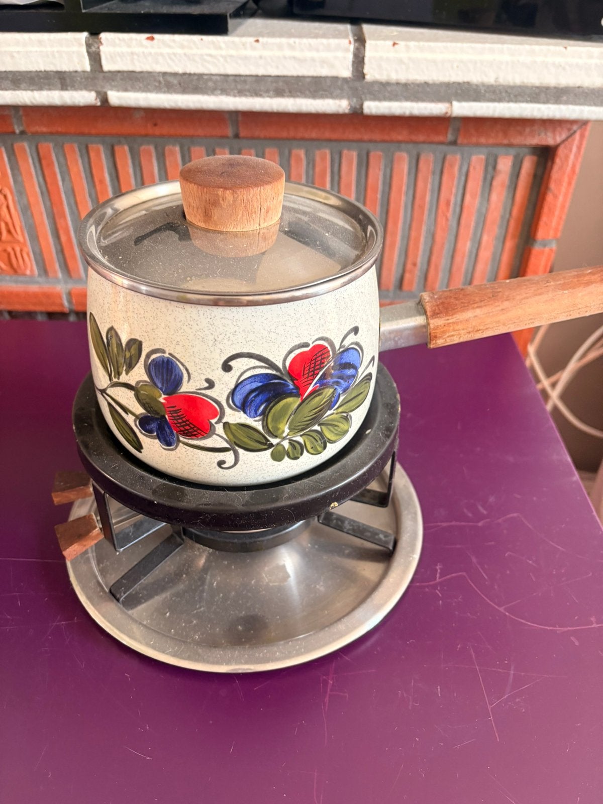 Appareil a fondue, Electroménager, Enlèvement ou Envoi, Utilisé, Brûleur, Poêle à fondue