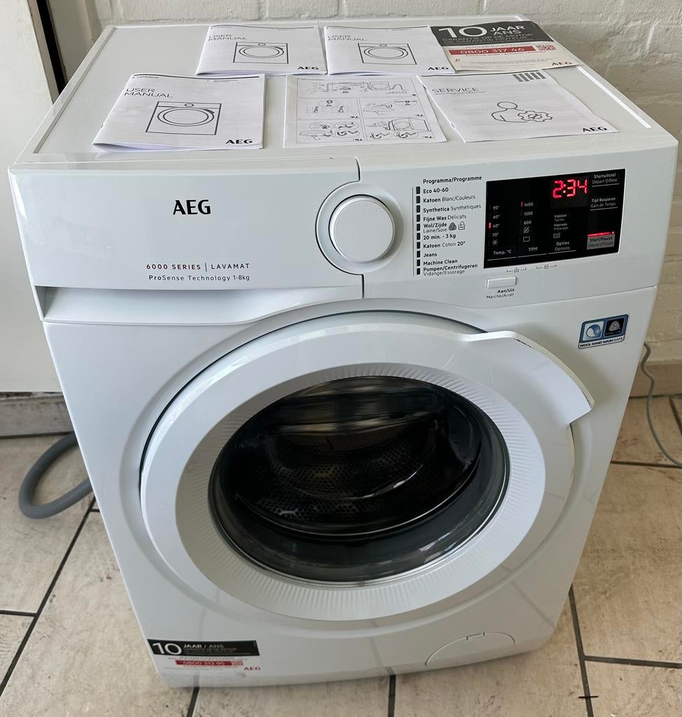 Machine à laver AEG 8Kilo-1400 tr/min à vendre avec livret, Electroménager, Lave-linge, 1200 à 1600 tours, Programme lavage à la main