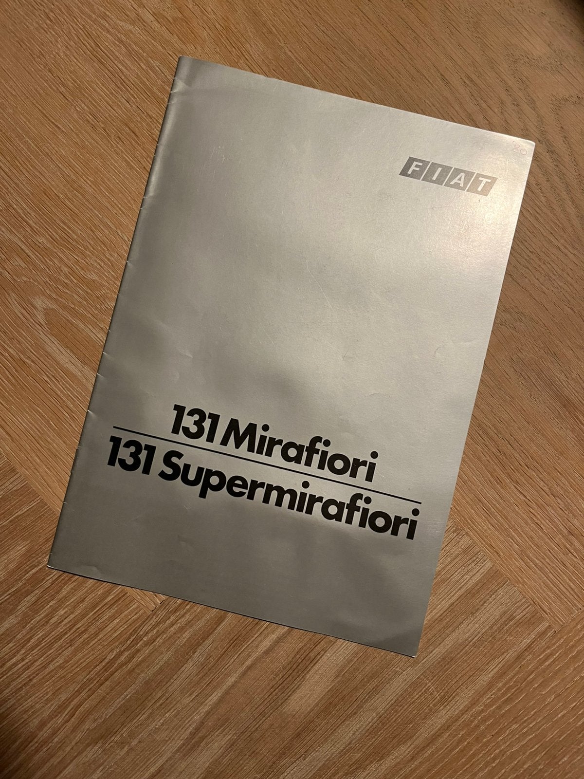 Fiat 131 Mirafori, Supermirafiori, Enlèvement ou Envoi