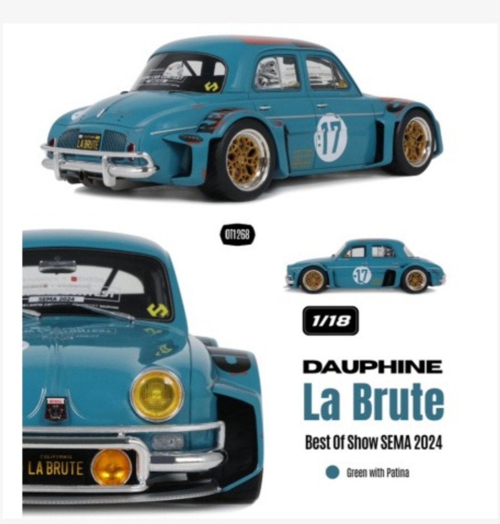 Pré-commande !! Dauphine La Brute green 1/18ème, Hobby & Loisirs créatifs, Neuf, OttOMobile, Enlèvement ou Envoi, Voiture