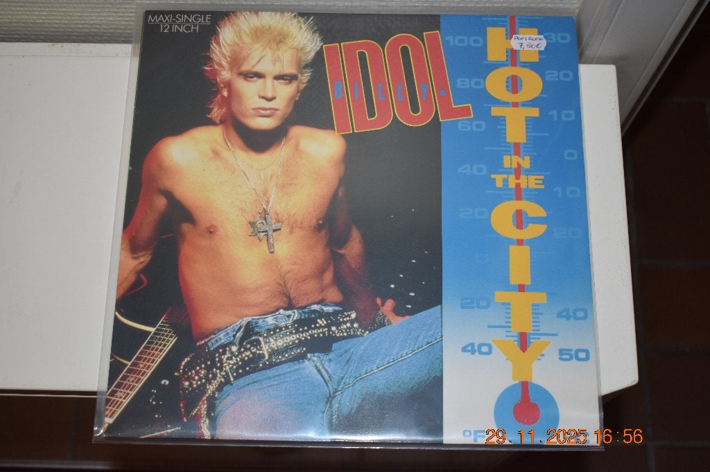 LP : Billy Idol - Hot in the City (Maxi Single 12 inch), CD & DVD, Vinyles | Rock, 12 pouces, Pop rock, Enlèvement ou Envoi, Utilisé