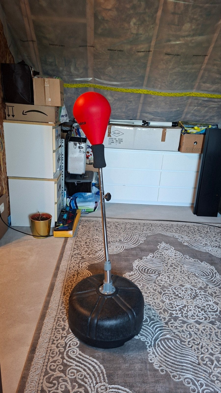 Boksbal met handschoenen, Enlèvement, Punching-ball