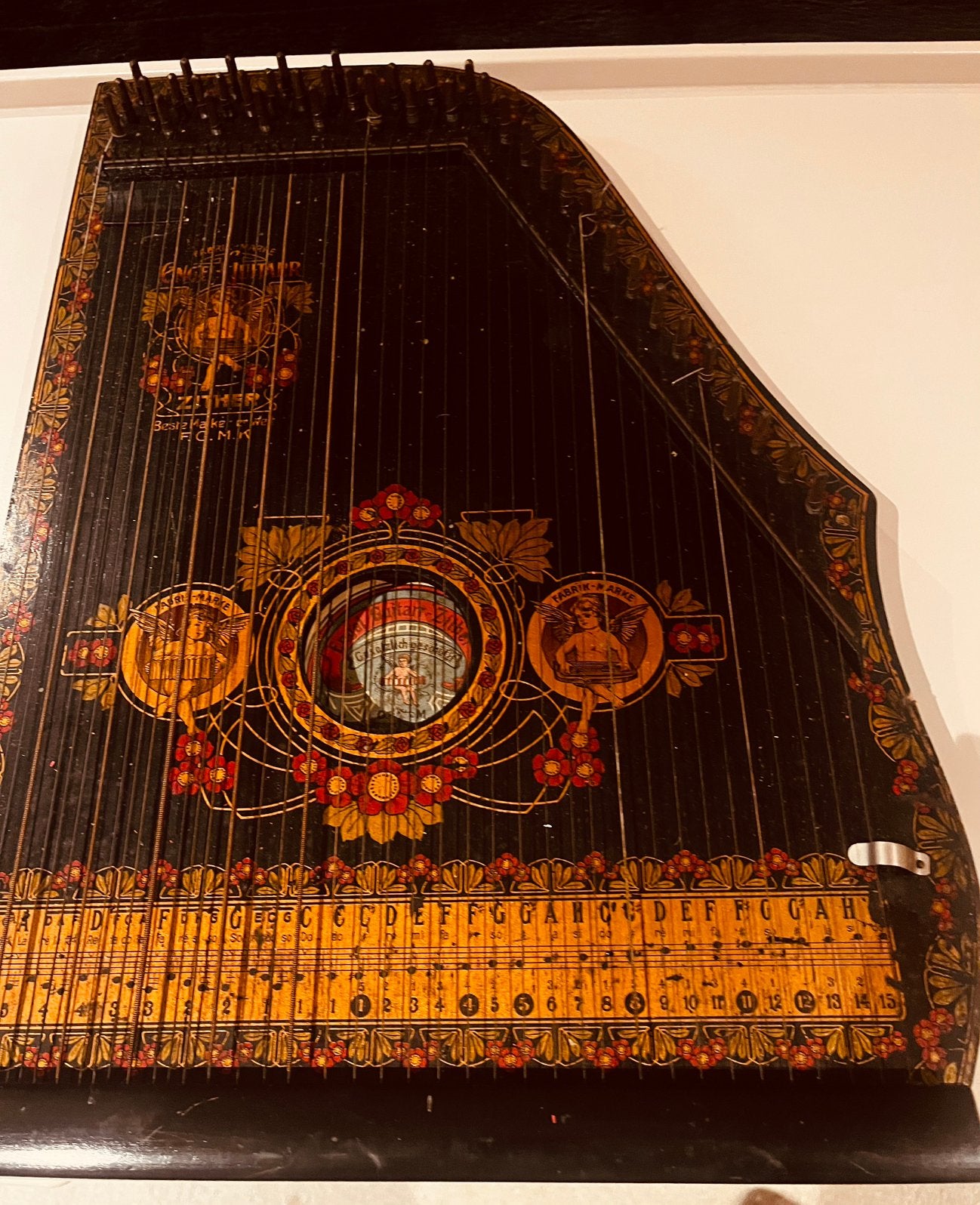 Antieke tafelharp uniek exemplaar, Musique & Instruments, Enlèvement, Utilisé