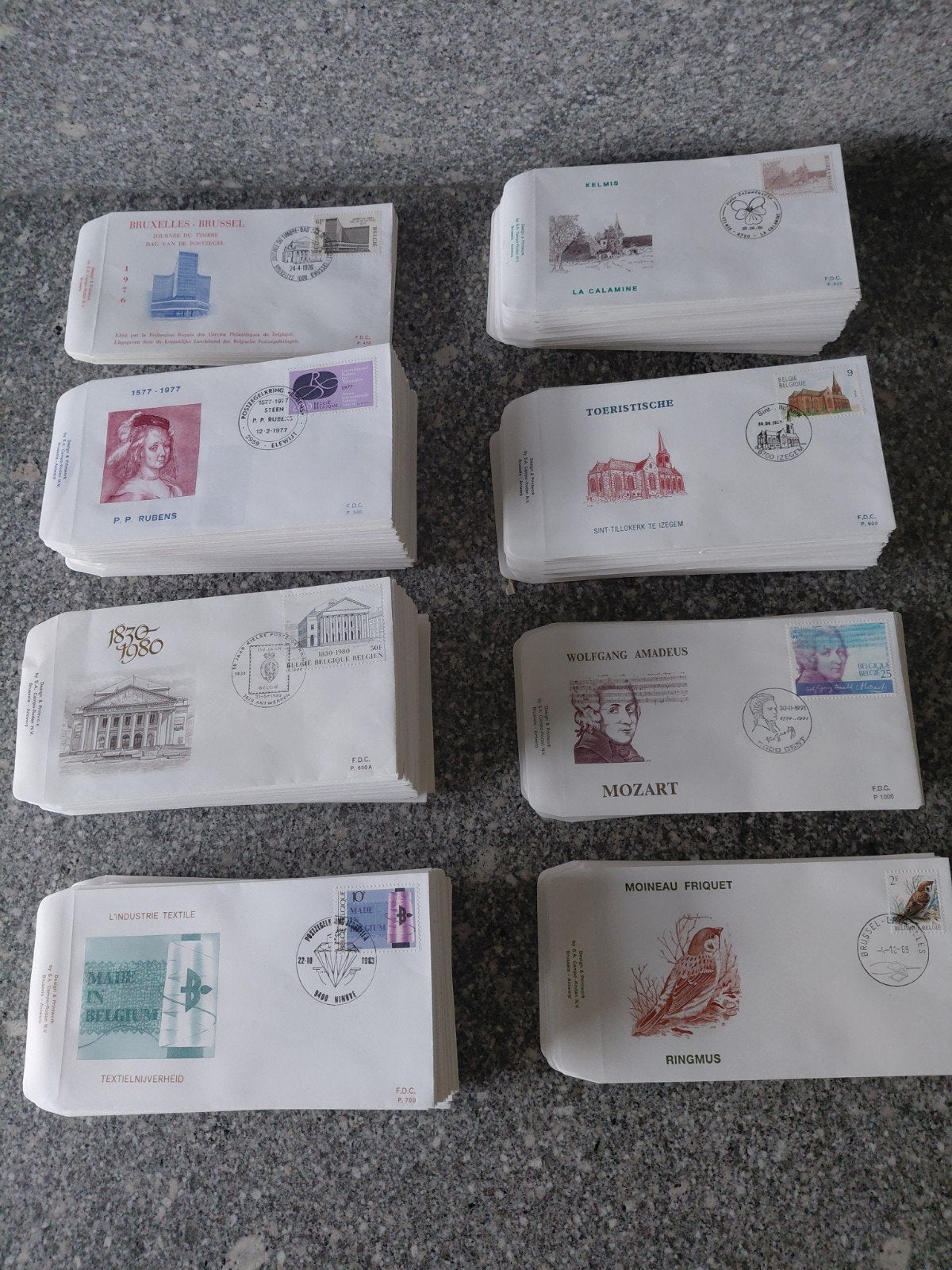 Eerstedagenveloppen "FDC" van 1976 tot 1993, Ophalen of Verzenden, Onbeschreven