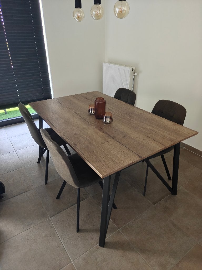 Eettafel+stoelen, Huis en Inrichting, Ophalen, 50 tot 100 cm, Zo goed als nieuw, Vijf personen of meer