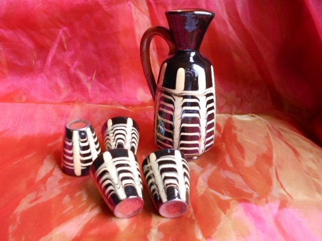 palinka set uit roemenie, nieuwe staat, Antiek en Kunst, 16 cm, Object, Ophalen of Verzenden, Set