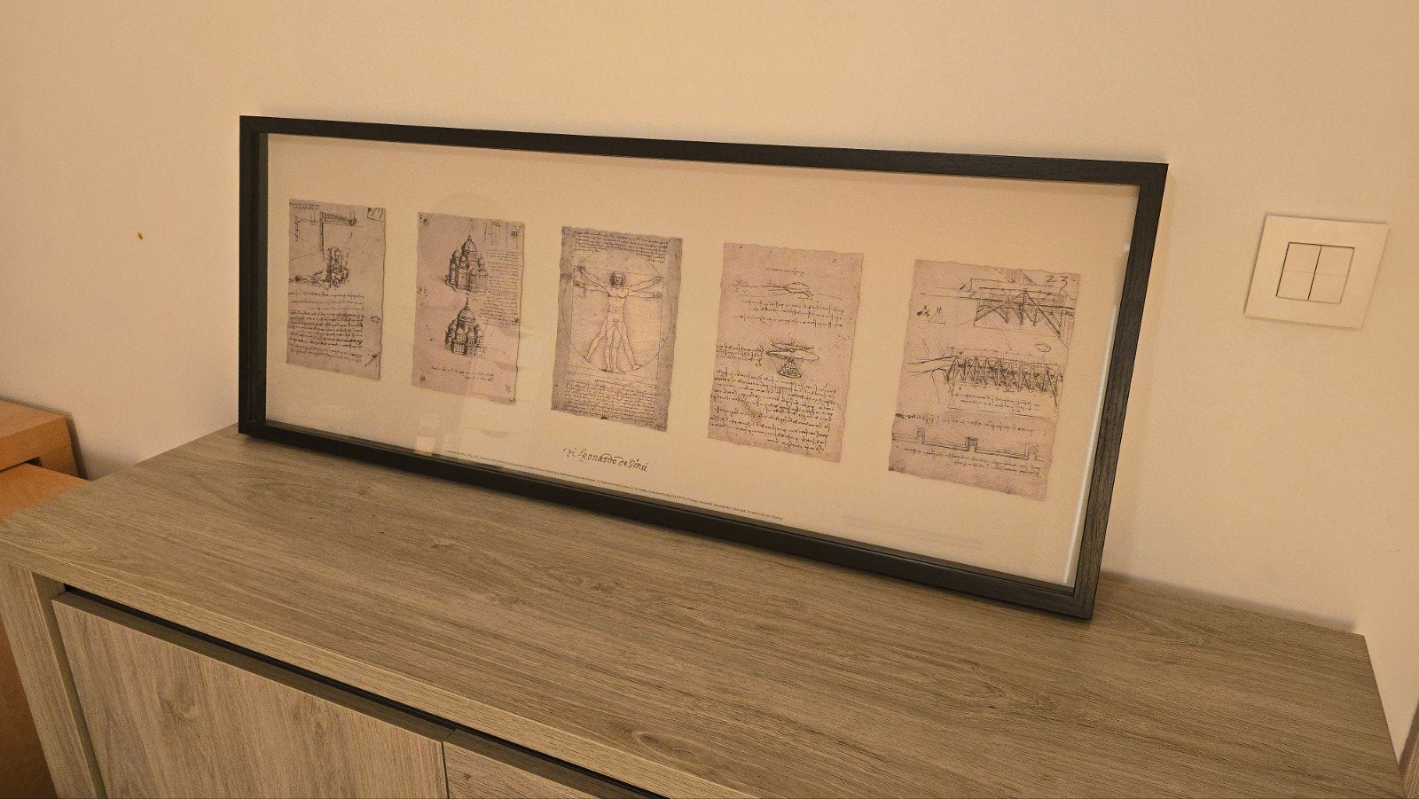 Cadre IKEA OLUNDA Leonardo Da Vinci, Huis en Inrichting, Woonaccessoires | Wandplanken en Boekenplanken, Ophalen