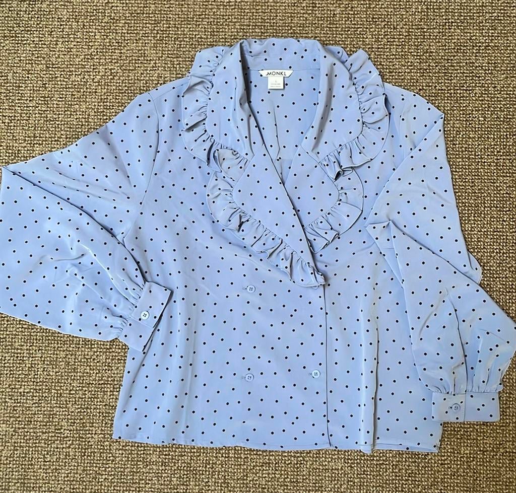 Monkyl overhemd, Kleding | Dames, Blouses en Tunieken, Zo goed als nieuw, Maat 36 (S), Blauw, Ophalen of Verzenden