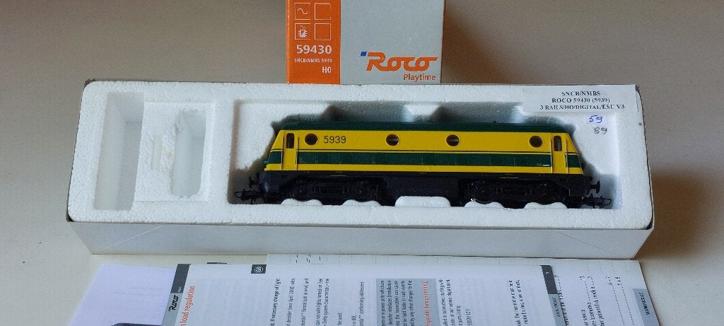SNCB/NMBS ROCO LOCO DIESEL SERIE 5939 *HO*3 RAILS DIGITAL, Courant alternatif, Comme neuf, Roco, Locomotive