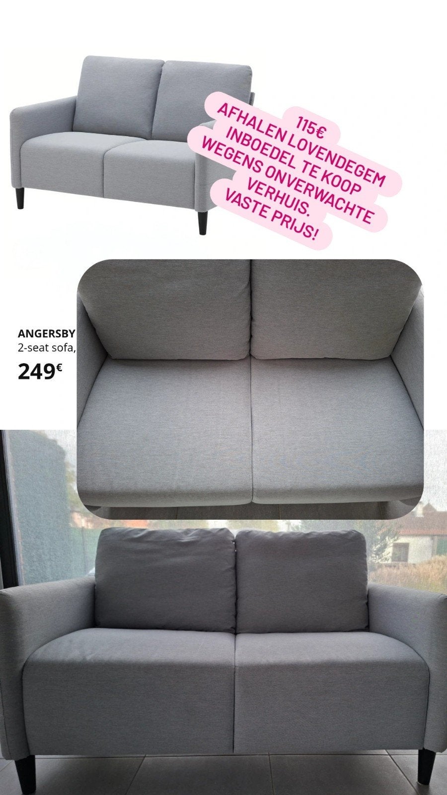 ikea 2 zit. weg wegens onverwachte verhuis., Enlèvement