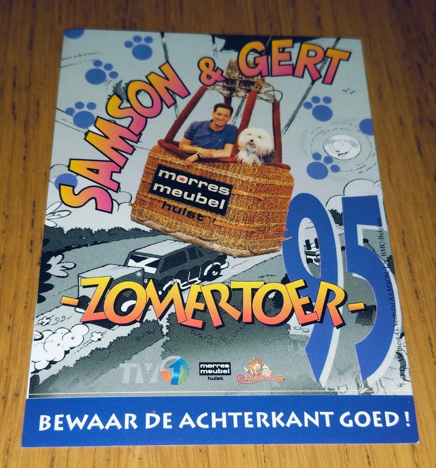 Retro sticker Samson en Gert Zomertoer 95, Verzamelen, Ophalen of Verzenden