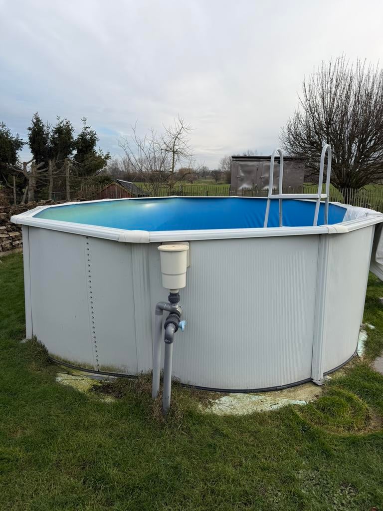 Metalen zwembad 6 meter op 3,75, Tuin en Terras, Zwembaden, Ophalen, Gebruikt