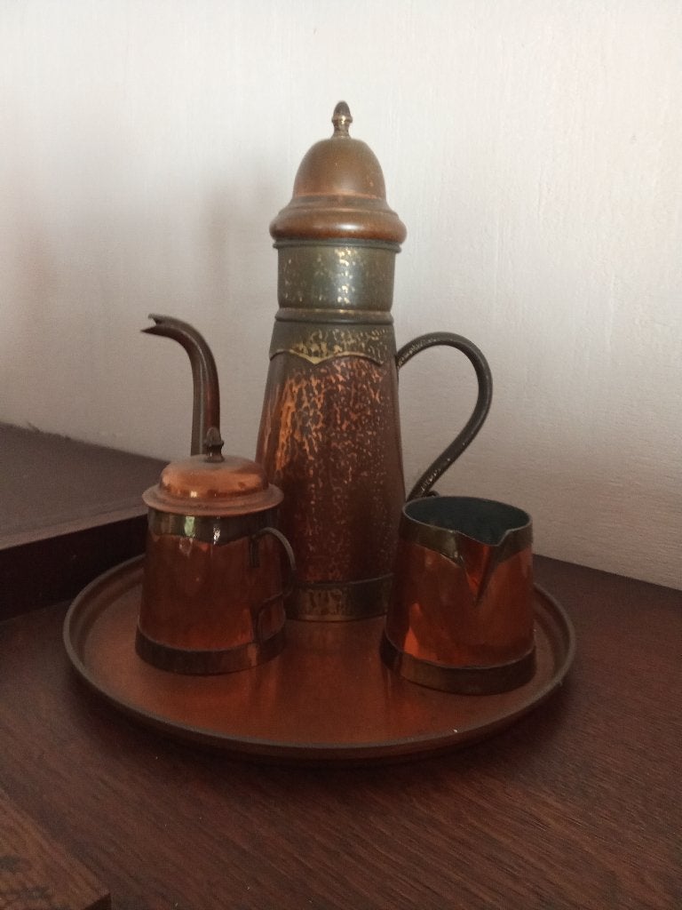 Koperen koffie/thee set, Antiek en Kunst, Ophalen of Verzenden