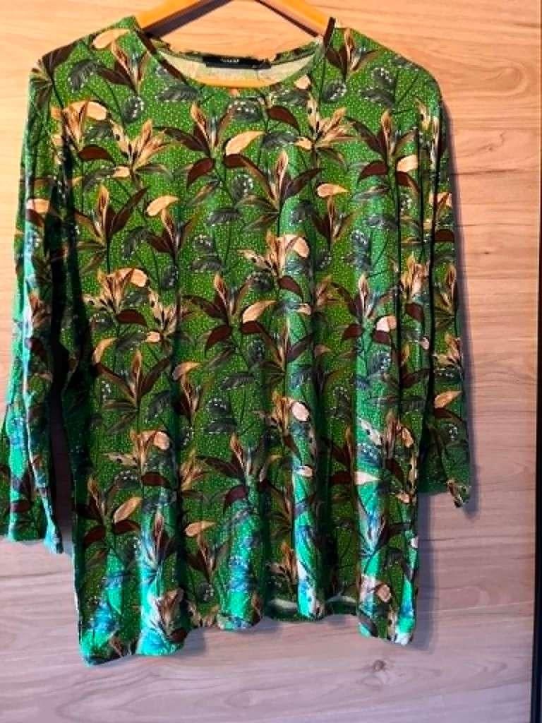 truitej groen print clarina e5 mode stretch 48, Kleding | Dames, Clarina e5, Zo goed als nieuw, Groen, Shirt of Top