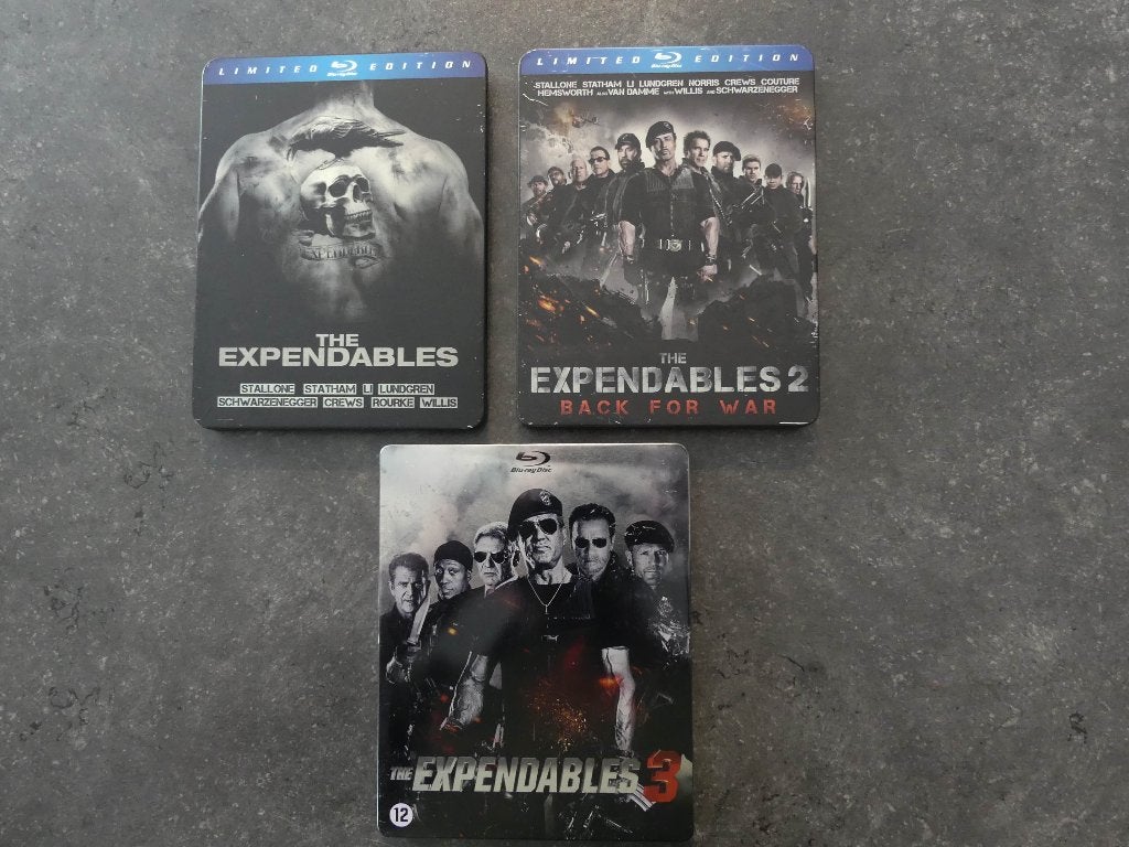 Lot Blu-ray’s Steelbook ‘The Expendables 1-3’, Action, Enlèvement ou Envoi, Anglais, Film