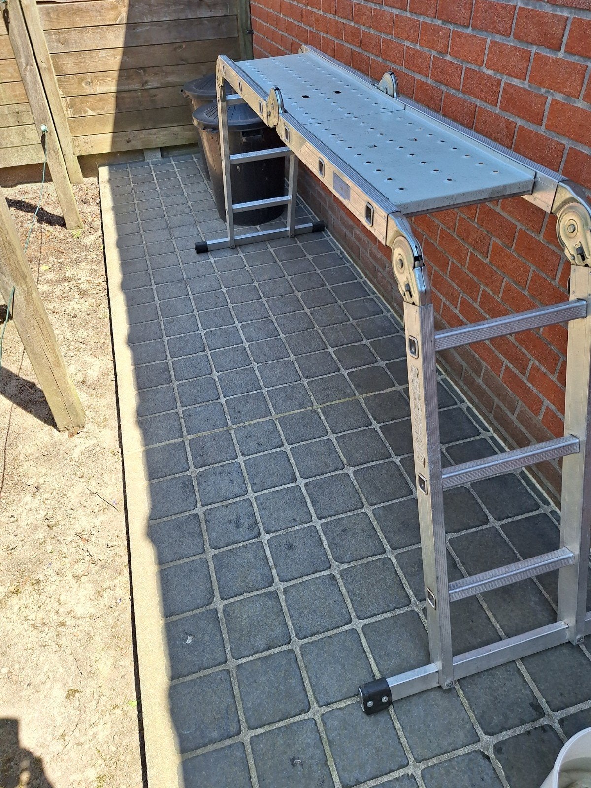 Échelle pliante en aluminium dépliée 3,57 m, Bricolage & Construction, Enlèvement