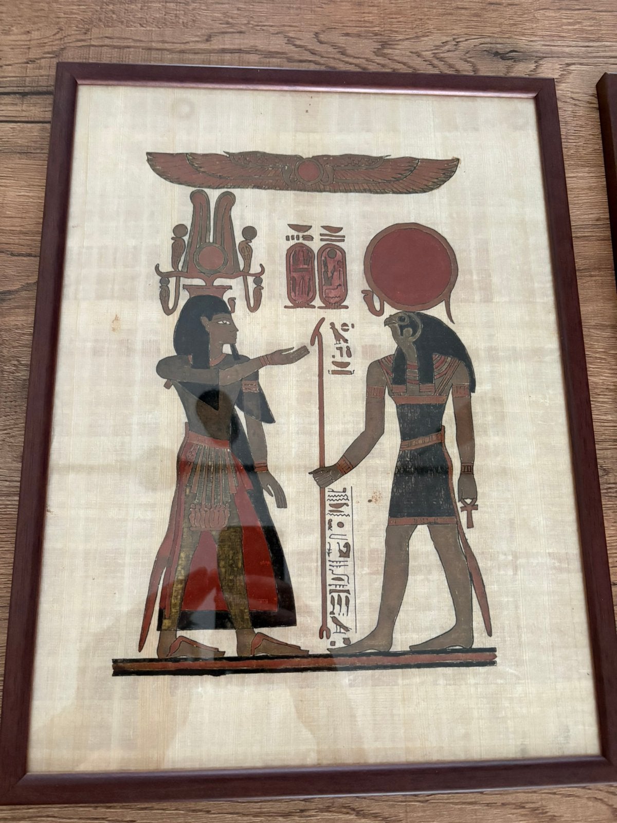 2x papyrus tekening Luxor, Antiquités & Art, Art | Dessins & Photographie, Enlèvement, Dessin