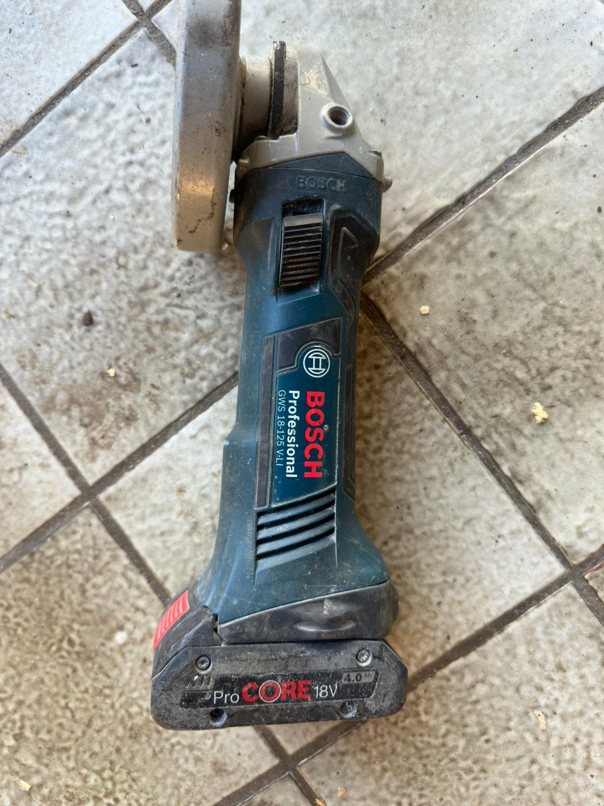 Bosch Professional GWS 18-125 V-LI 18V Haakse Slijper, Ophalen of Verzenden, Zo goed als nieuw, Haakse handslijpmachine