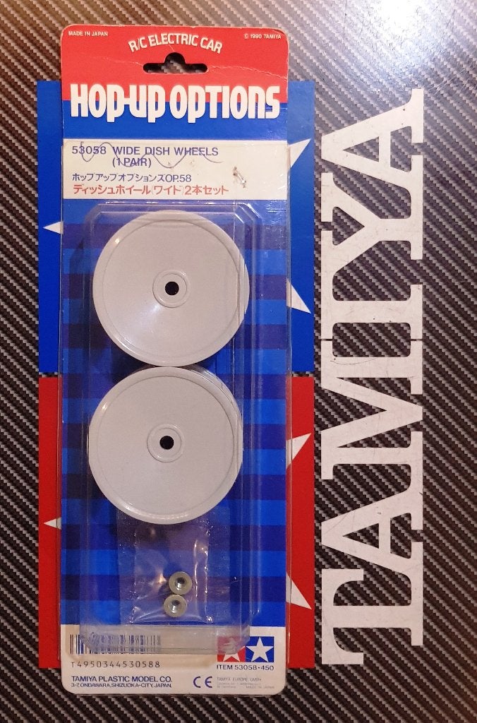 Vintage Tamiya #53058 WIDE DISH WHEELS (Nieuw/NIP), Elektro, Verzenden, Nieuw, Schaal 1:10