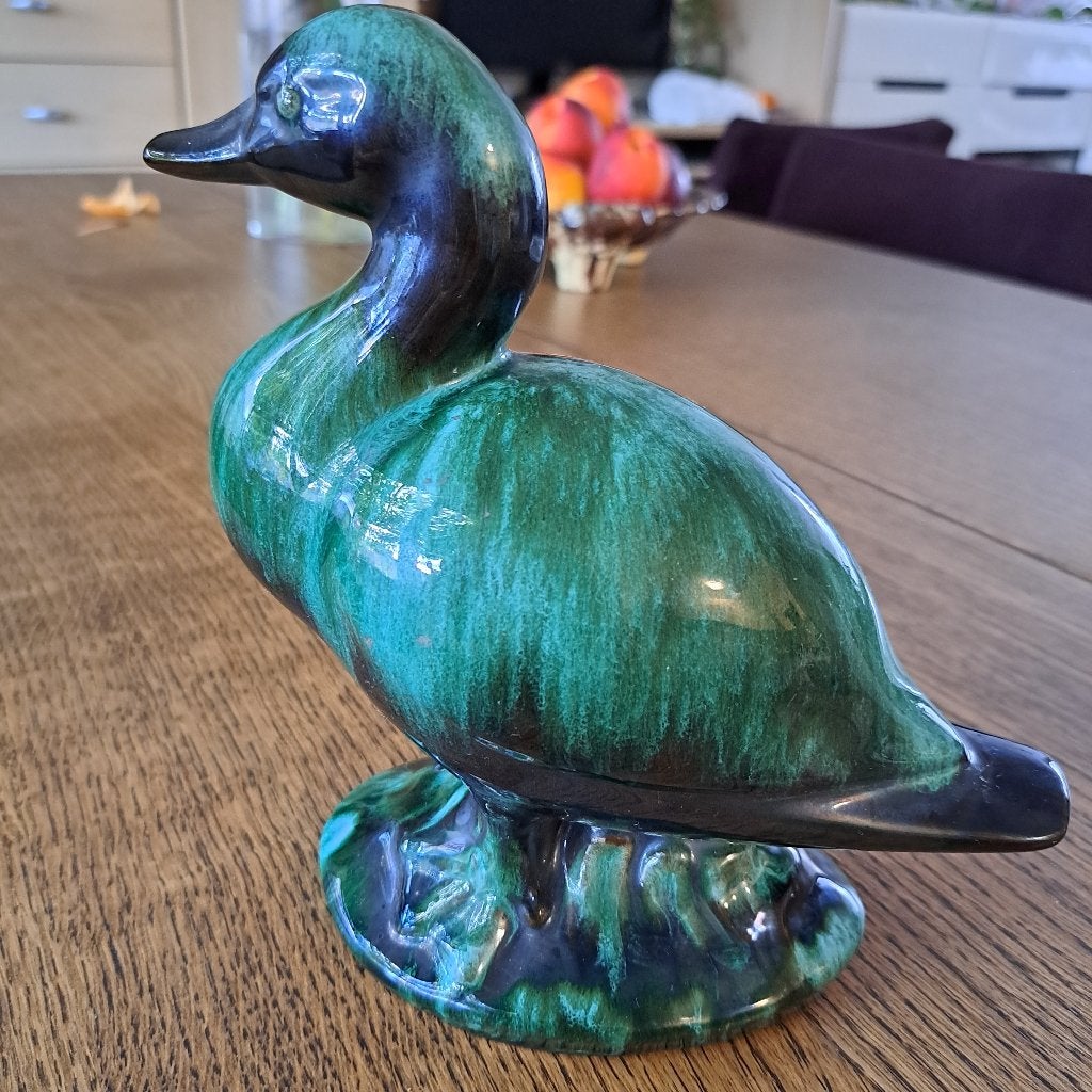 Vintage eend-beeldje van Blue Mountain Pottery (BMP), Verzamelen, Beelden en Beeldjes, Zo goed als nieuw, Dier, Ophalen of Verzenden