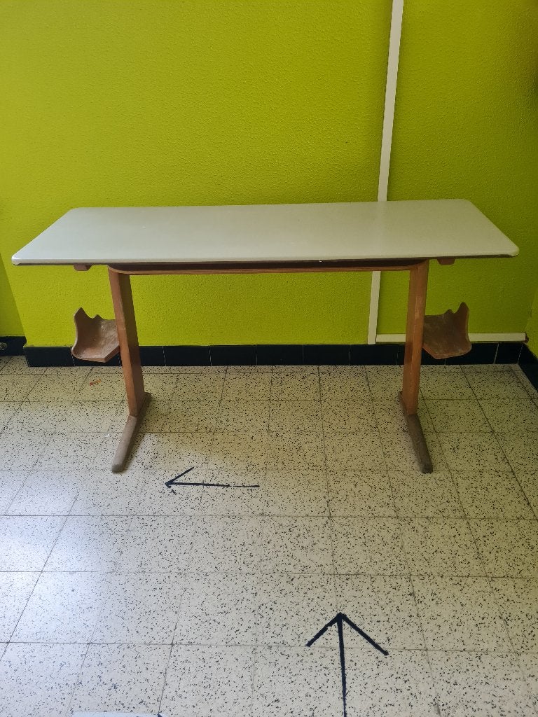Vintage schooltafel met boekentasdragers jaren'50-'60, Ophalen