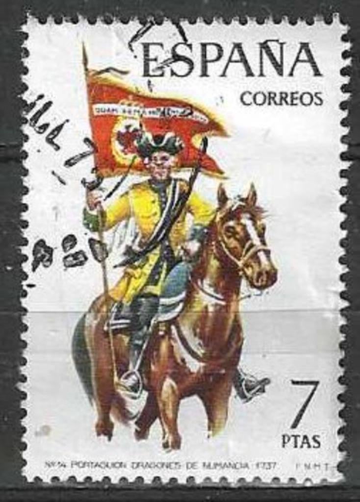 Espagne 1974 - Yvert 1855 - Porte-drapeau (ST), Envoi, Affranchi