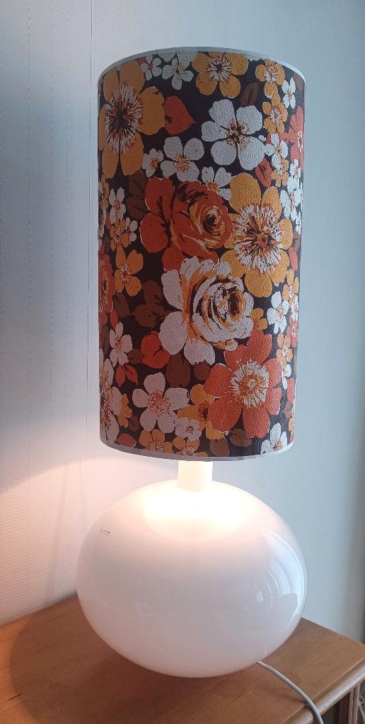 Lampe vintagge 1990, Maison & Meubles, Lampes | Lampes de table, Comme neuf, 50 à 75 cm, Verre, Enlèvement