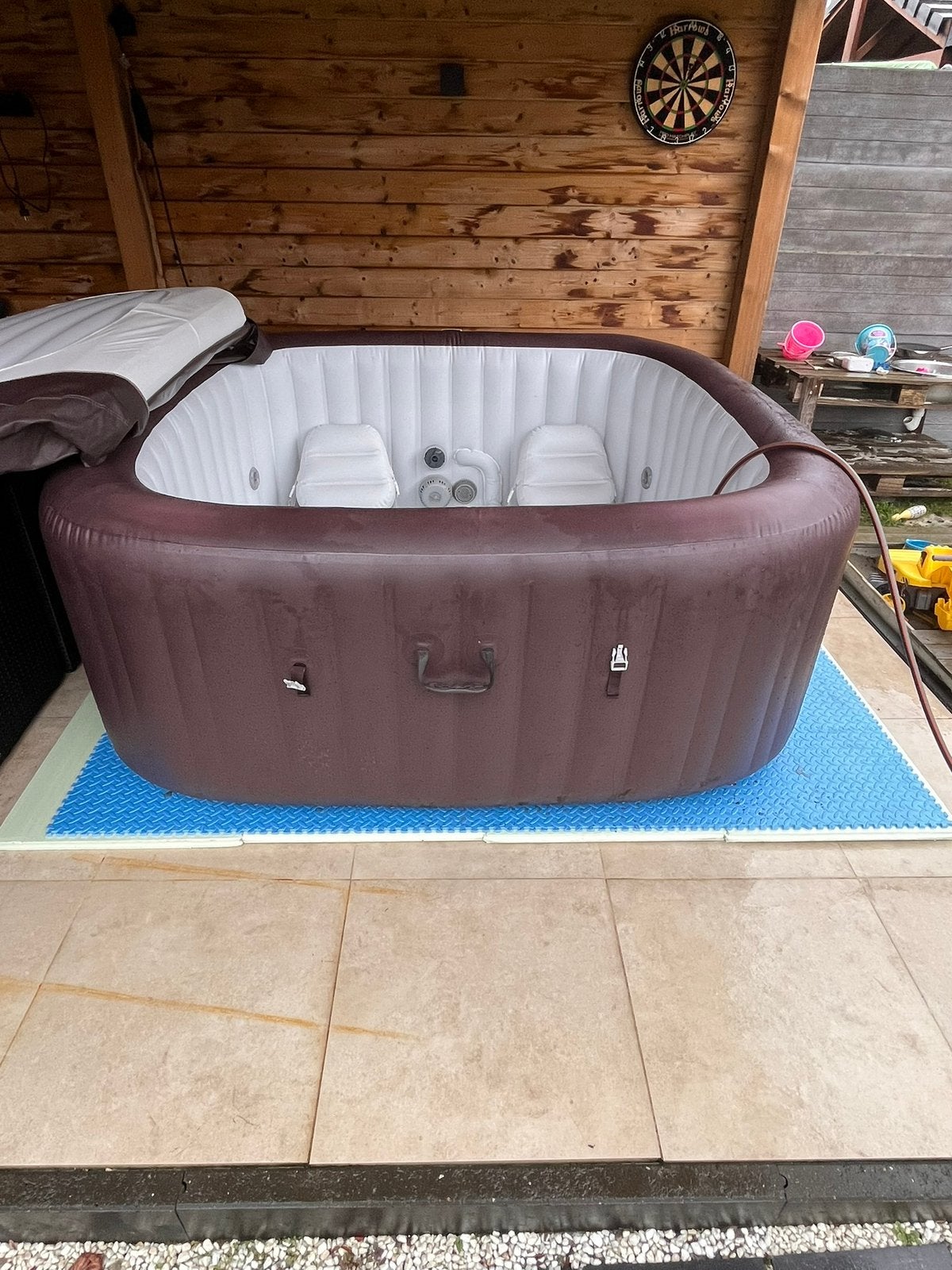 Liner loopt leeg, Jardin & Terrasse, Bains à remous et Spas, Enlèvement, Utilisé, Couverture, Gonflable