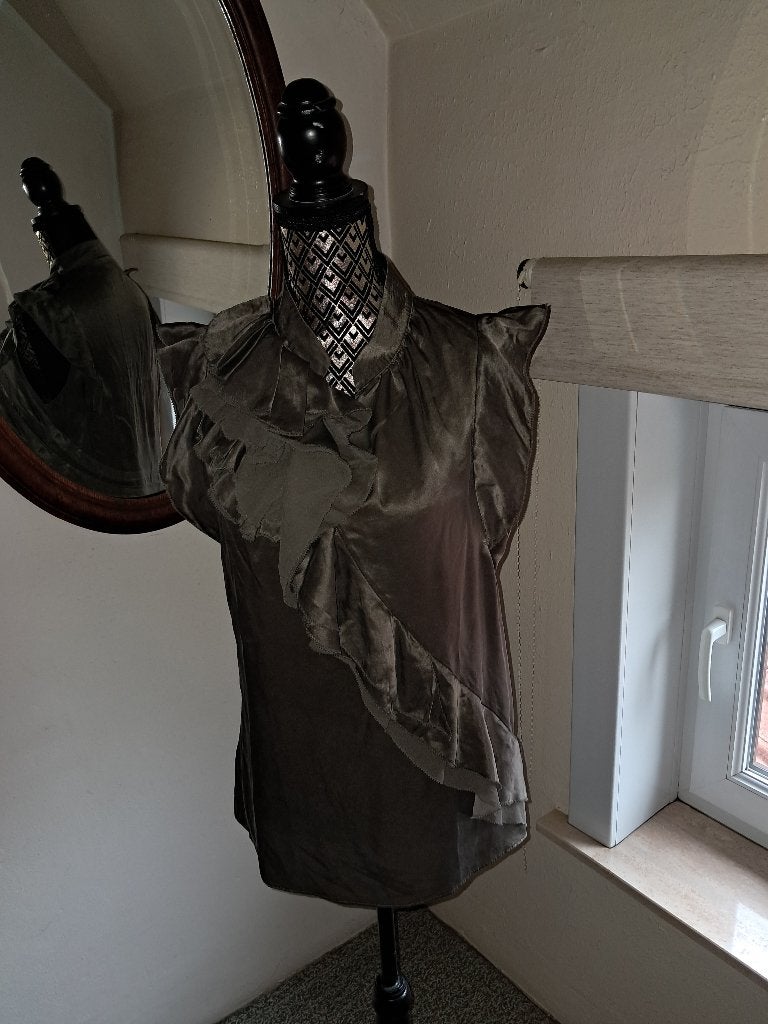 Prachtig zijden bloesje Stills maat 42, Kleding | Dames, Ophalen, Zo goed als nieuw, Maat 42/44 (L), Groen