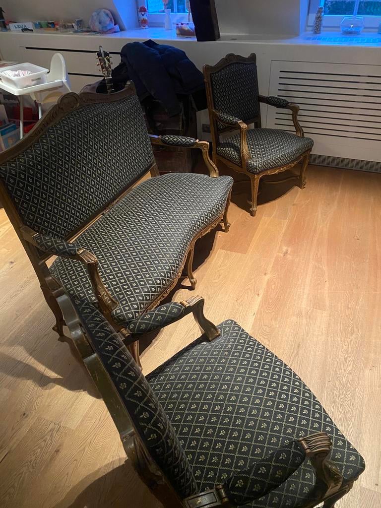 Mooi gerrestaureerde salon Louis 15 stijl, Antiek, Trois, Enlèvement, Utilisé